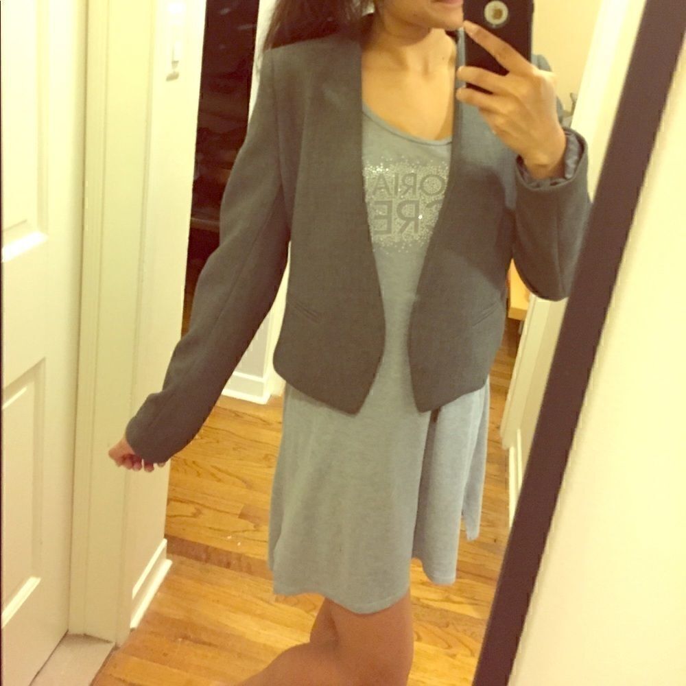 NWT Grey Tailored Pocket Professional work blazer